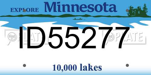 ID55277 Minnesota License Plate