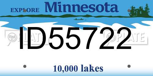 ID55722 Minnesota License Plate