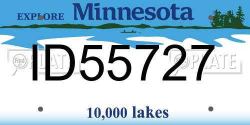 ID55727 Minnesota License Plate