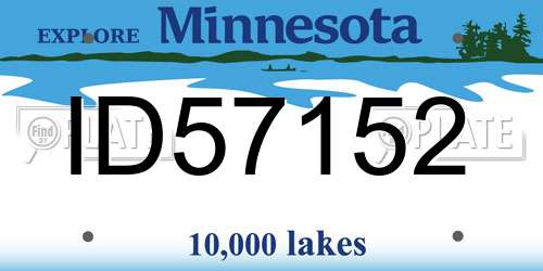 ID57152 Minnesota License Plate