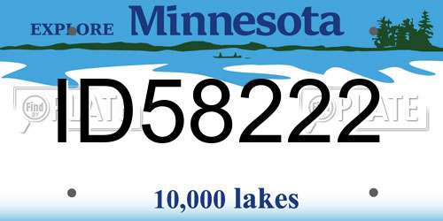 ID58222 Minnesota License Plate