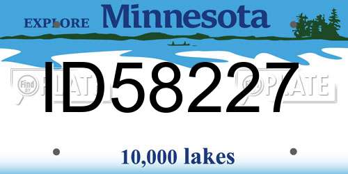 ID58227 Minnesota License Plate