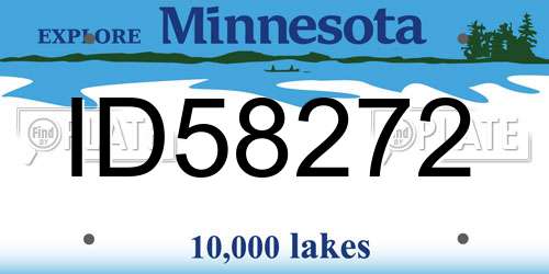 ID58272 Minnesota License Plate