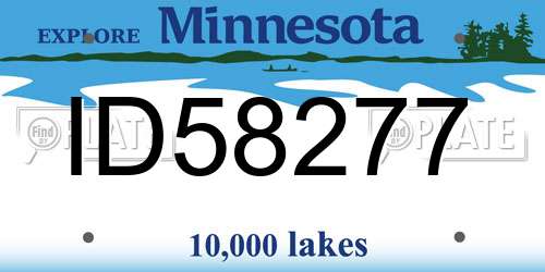 ID58277 Minnesota License Plate