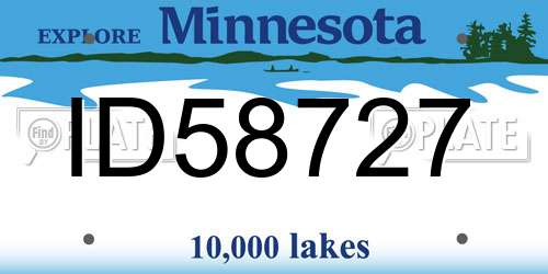ID58727 Minnesota License Plate
