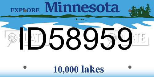 ID58959 Minnesota License Plate