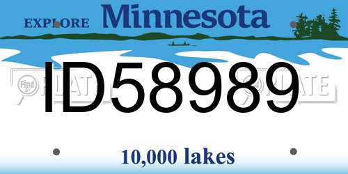 ID58989 Minnesota License Plate