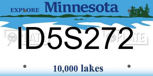 ID5S272 Minnesota License Plate