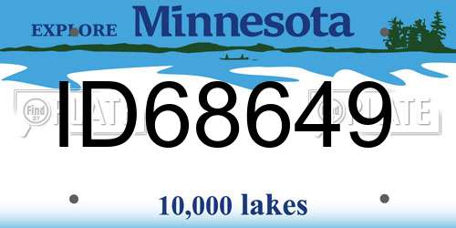 ID68649 Minnesota License Plate