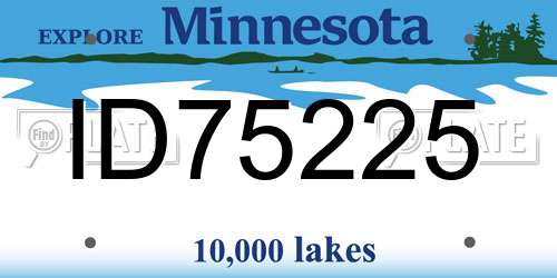 ID75225 Minnesota License Plate
