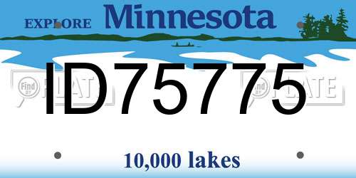 ID75775 Minnesota License Plate