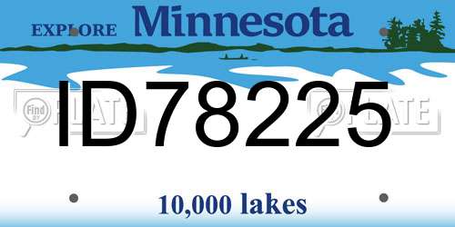 ID78225 Minnesota License Plate