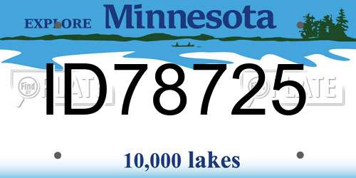 ID78725 Minnesota License Plate