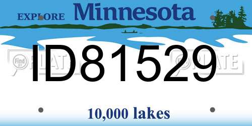 ID81529 Minnesota License Plate