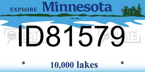 ID81579 Minnesota License Plate