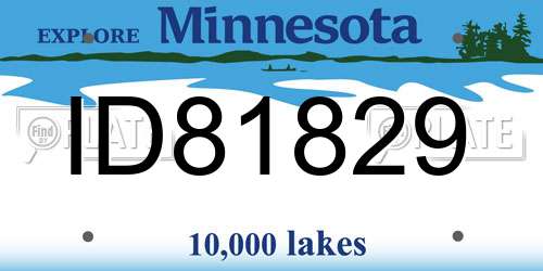 ID81829 Minnesota License Plate
