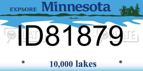 ID81879 Minnesota License Plate