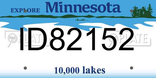 ID82152 Minnesota License Plate