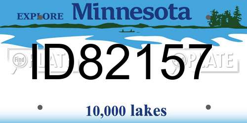 ID82157 Minnesota License Plate