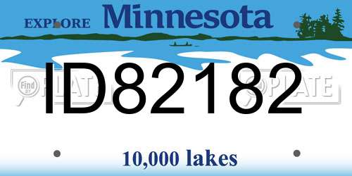 ID82182 Minnesota License Plate