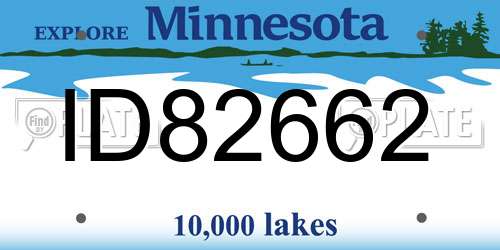 ID82662 Minnesota License Plate