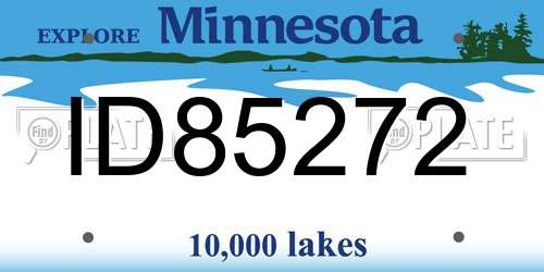 ID85272 Minnesota License Plate