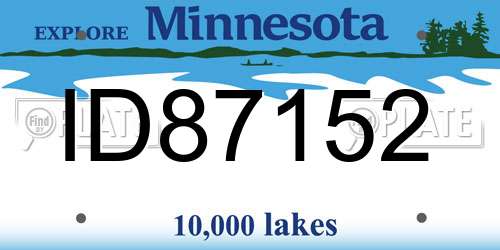 ID87152 Minnesota License Plate