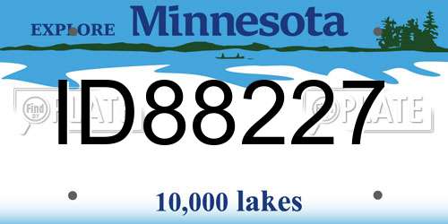 ID88227 Minnesota License Plate