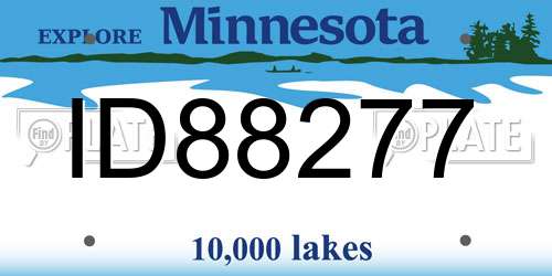 ID88277 Minnesota License Plate