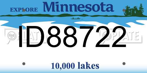 ID88722 Minnesota License Plate
