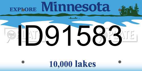 ID91583 Minnesota License Plate