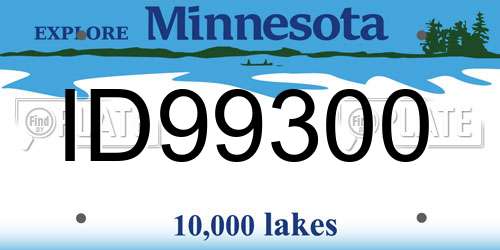 ID99300 Minnesota License Plate