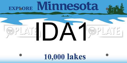 IDA1 Minnesota License Plate