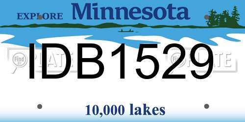 IDB1529 Minnesota License Plate