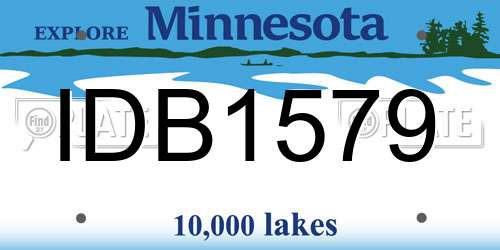 IDB1579 Minnesota License Plate