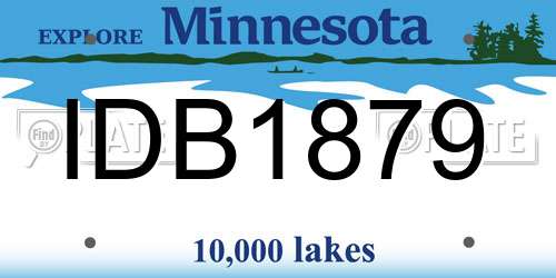 IDB1879 Minnesota License Plate