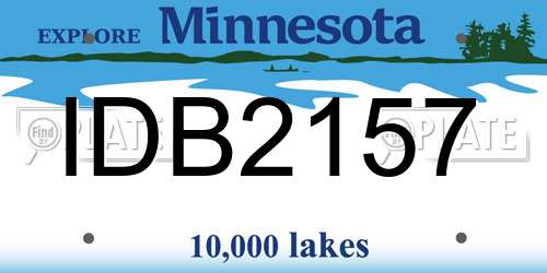 IDB2157 Minnesota License Plate