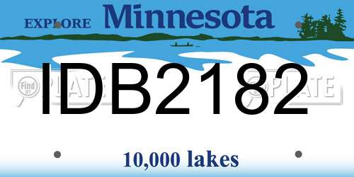 IDB2182 Minnesota License Plate