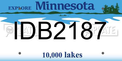 IDB2187 Minnesota License Plate