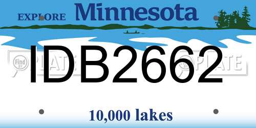 IDB2662 Minnesota License Plate