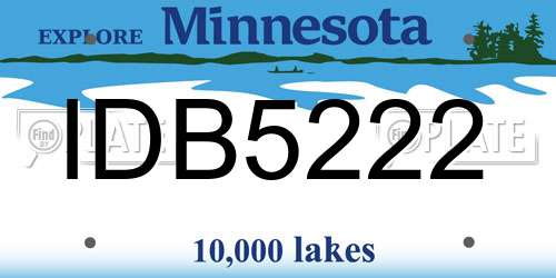 IDB5222 Minnesota License Plate