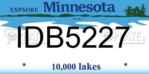 IDB5227 Minnesota License Plate