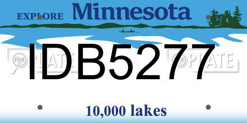 IDB5277 Minnesota License Plate