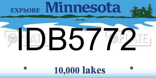 IDB5772 Minnesota License Plate