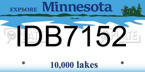 IDB7152 Minnesota License Plate