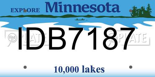 IDB7187 Minnesota License Plate