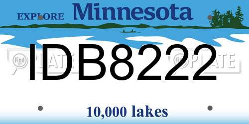 IDB8222 Minnesota License Plate