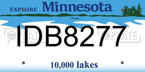 IDB8277 Minnesota License Plate