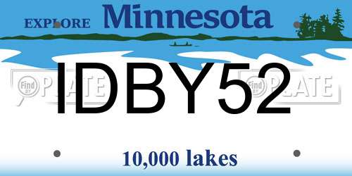IDBY52 Minnesota License Plate