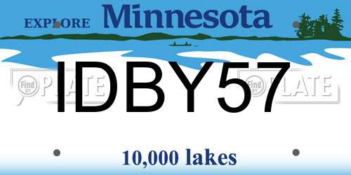 IDBY57 Minnesota License Plate